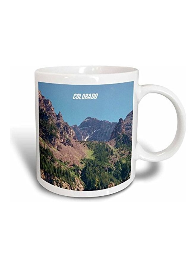 3Dروز مج سحري بطبعة جبال كولورادو أبيض/أزرق/بني - Image 1