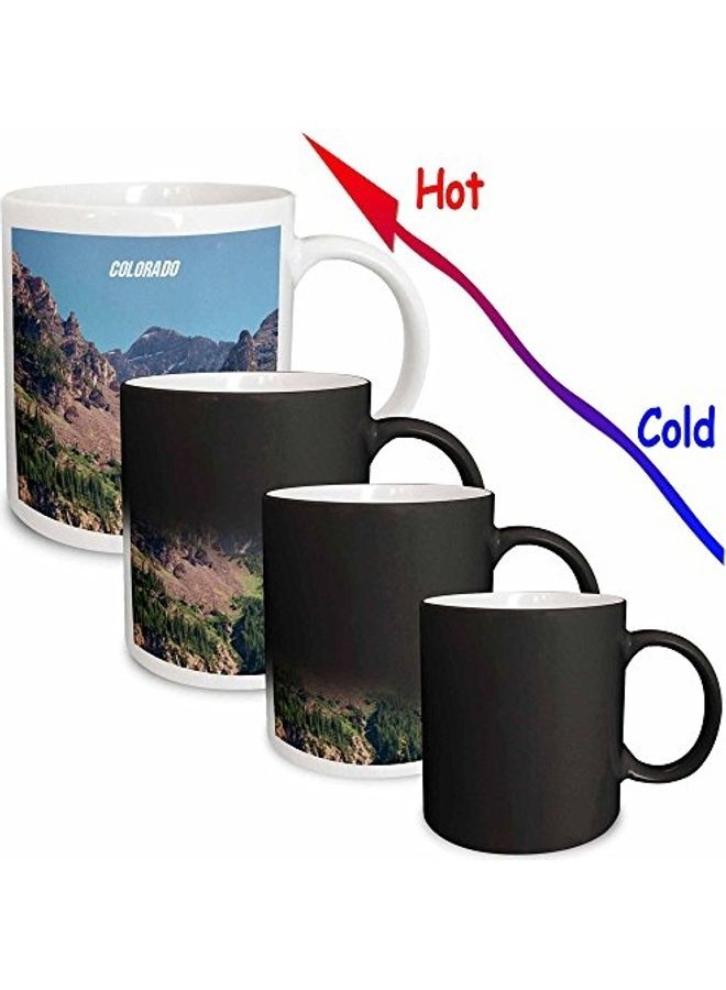 3Dروز مج سحري بطبعة جبال كولورادو أبيض/أزرق/بني - Image 2