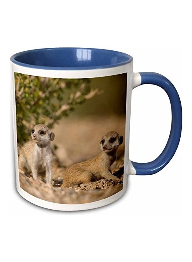 3DROSE Namib Desert Mongoose Photo Printed Two Toned Coffee Mug Multicolour