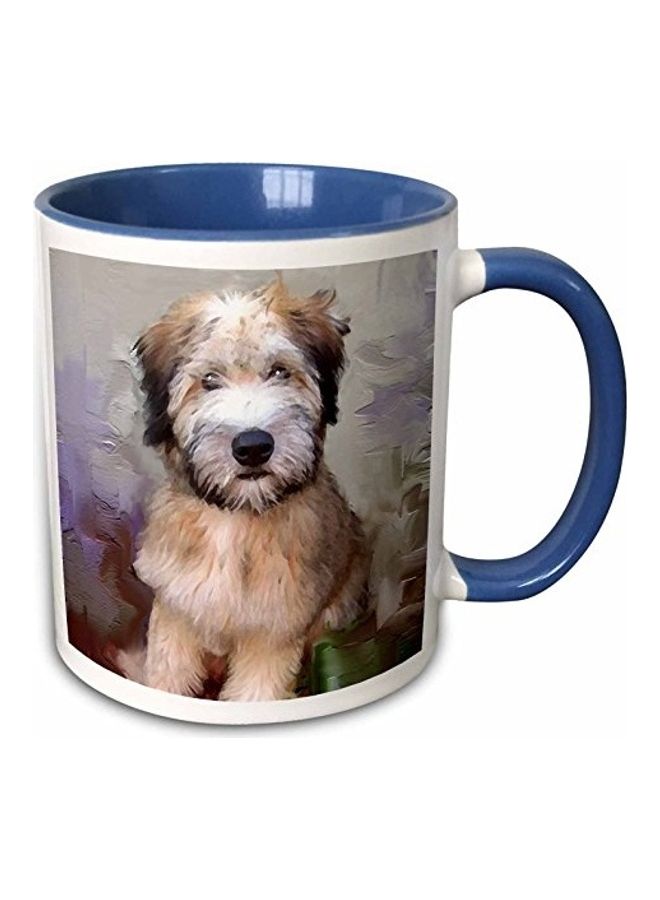 3DROSE Soft Coated Wheaten Terrier  Two Tone Blue Mug Multicolor