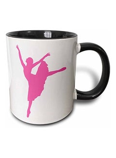 3DROSE Trio Of Ballet Dancer Printed Mug Black/White/Pink 