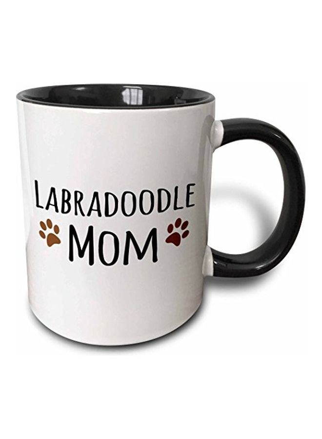 3DROSE Labradoodle Mom Printed Mug Black/White