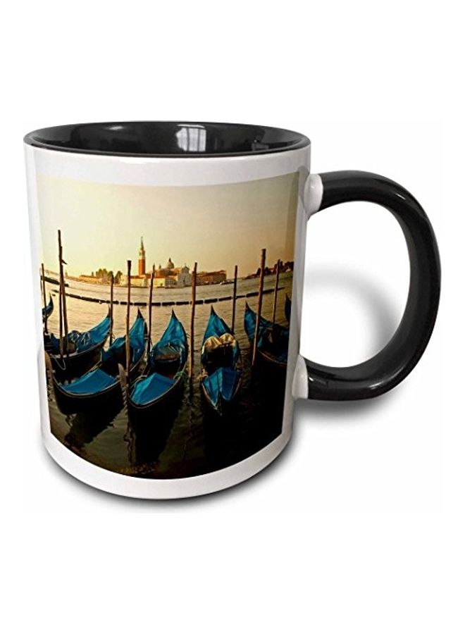3DROSE Canale Di San Marco And Gondolas, Venice, Italy Printed Mug Black/Blue/Yellow