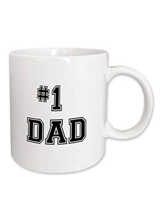 3DROSE 1 Dad Ceramic Mug White/Black - Image 1