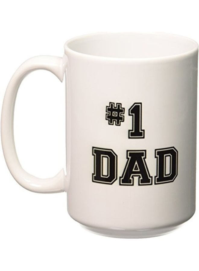 3DROSE 1 Dad Ceramic Mug White/Black - Image 2