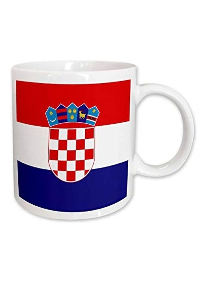 3DROSE Flag Of Croatia Printed Mug Red/Blue/White 