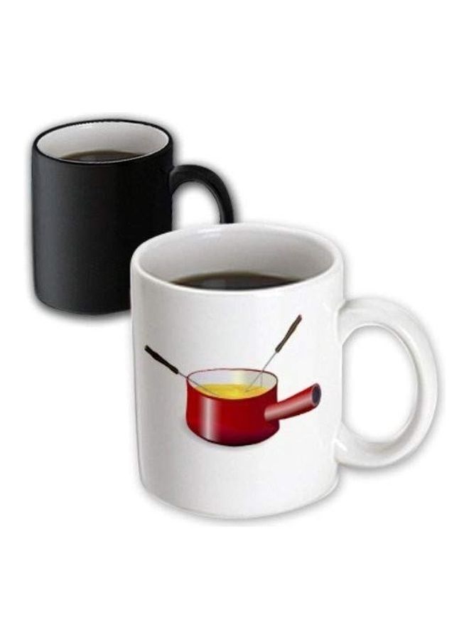 3Dروز مج متغير سحري بتصميم وعاء فوندو كلاسيكي مع جبن متعدد الألوان - Image 2