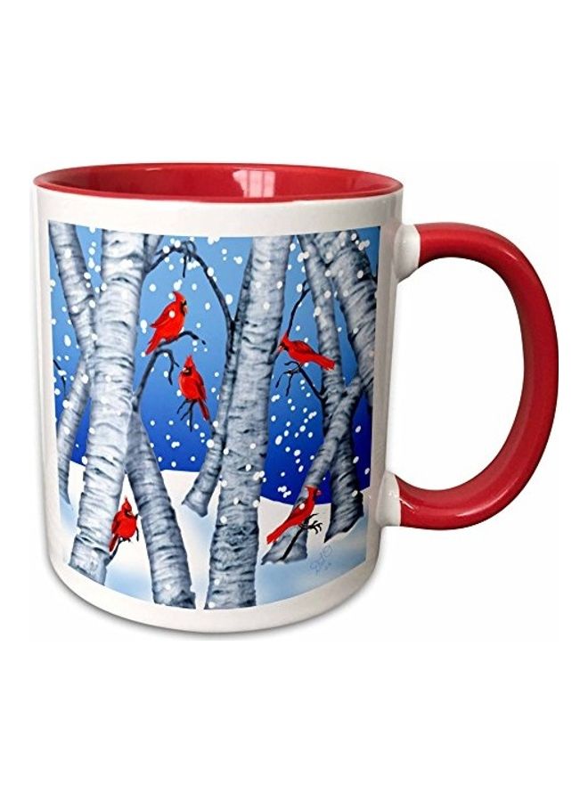 3DROSE Digital Art Printed Mug Blue/White/Red 