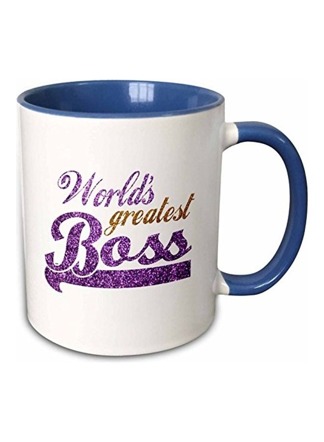 Worlds Greatest Boss Printed Mug Multicolour