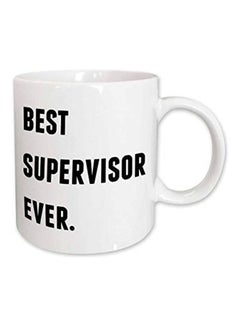 3DROSE Best Supervisor Ever Printed Coffee Mug White/Black 