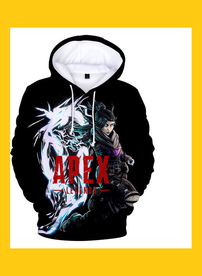 3D Digital Apex Legends Pattern Cotton Hooded Sweatshirt Multicolour - Image 2