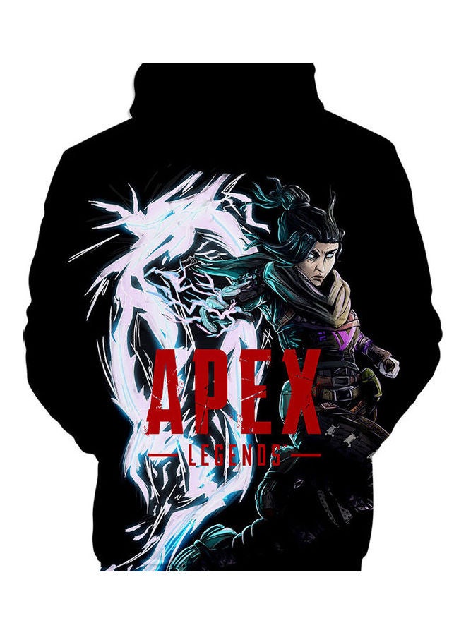 3D Digital Apex Legends Pattern Cotton Hooded Sweatshirt Multicolour - Image 1