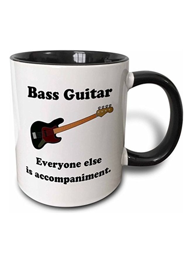 3Dروز مج من السيراميك بطبعة أبيض/ أسود