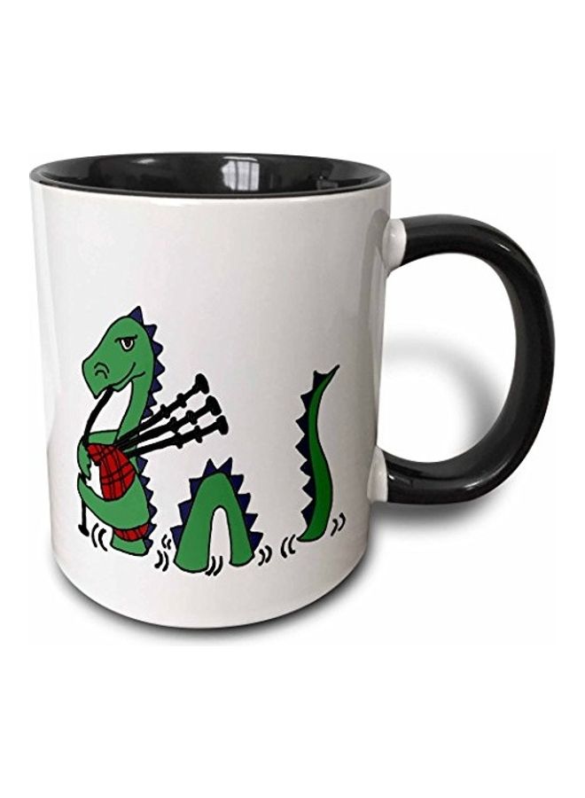 3Dروز مج بلونين مطبوع عليه صورة ديناصور في الماء متعدد الألوان