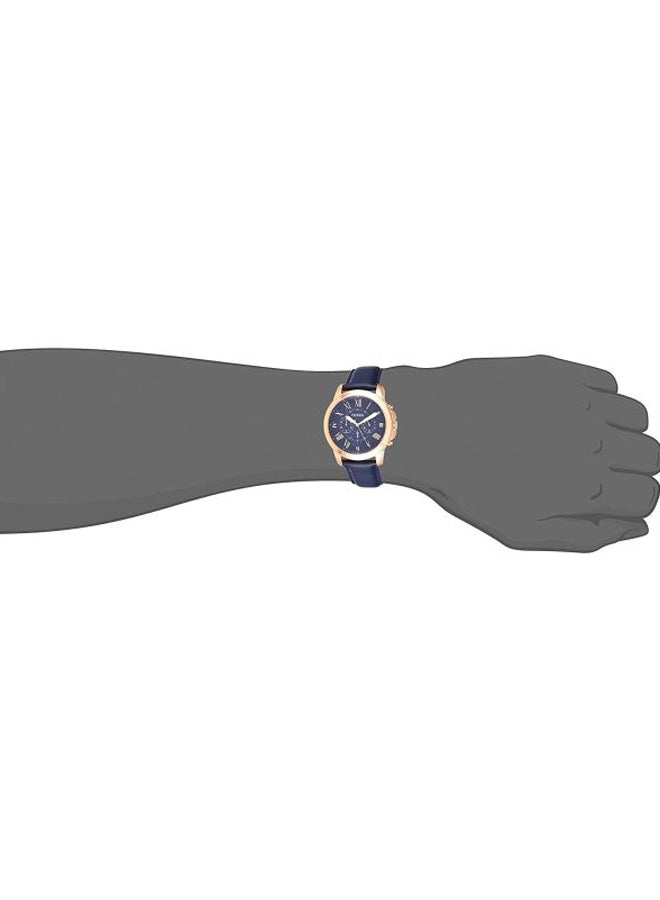 FOSSIL Men's Grant Water Resistant Chronograph Watch FS4835 - 44 mm - Blue  - Image 3
