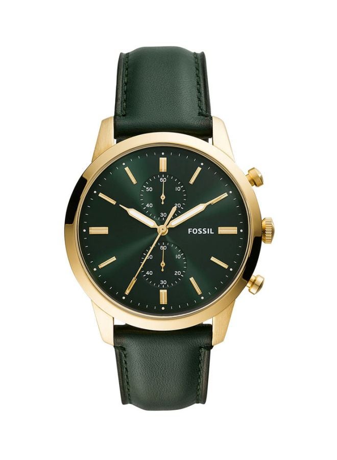FOSSIL men Townsman Leather Chronograph Watch FS5599  - Image 1