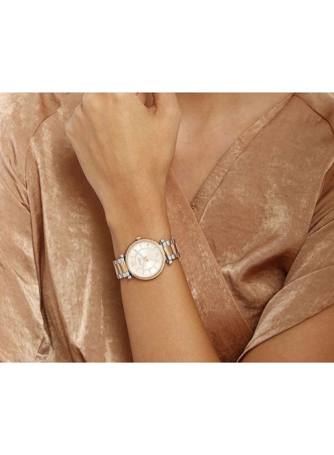 FOSSIL Women's Renewed - Water Resistant Metal Analog Watch ES4342 - 35 mm - Silver/Rose Gold  - Image 5