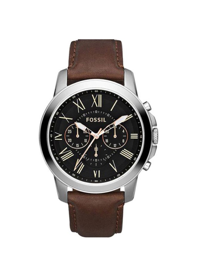 FOSSIL Men's Grant Chronograph Watch Fs4813 - 44 mm - Brown  - Image 1