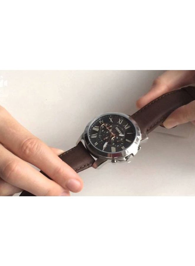 FOSSIL Men's Grant Chronograph Watch Fs4813 - 44 mm - Brown  - Image 4