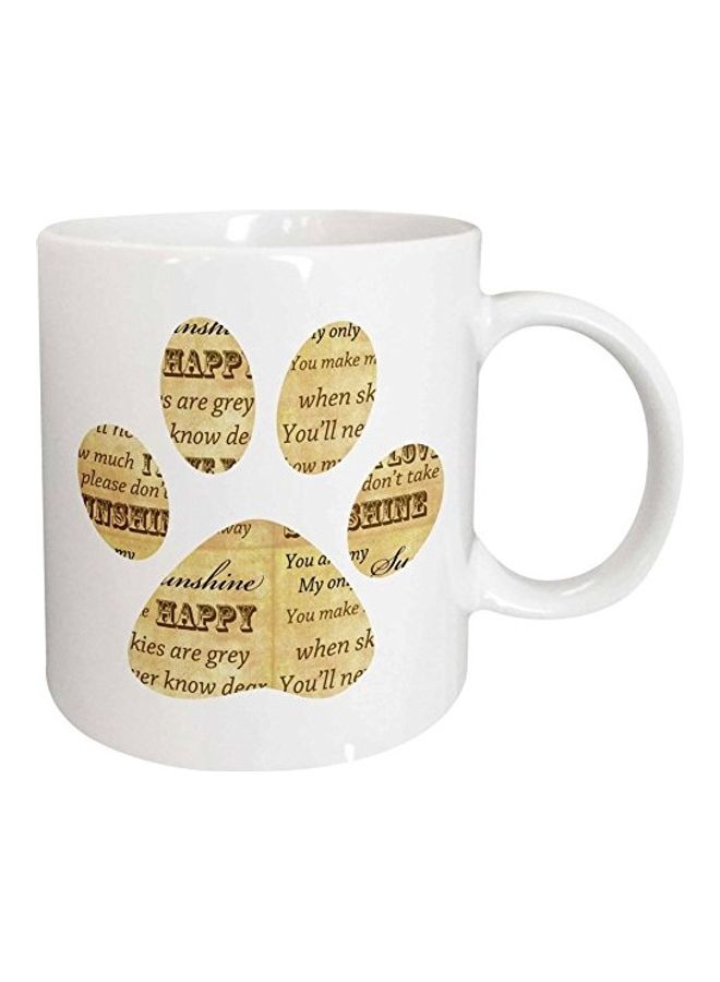 3Dروز مج من السيراميك بطبعة مخلب متعدد الألوان