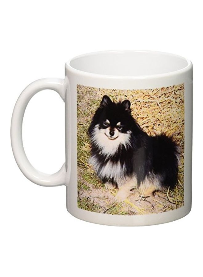 3Dروز مج بطبعة صورة كلب بومرينيان أسود متعدد الألوان - Image 2