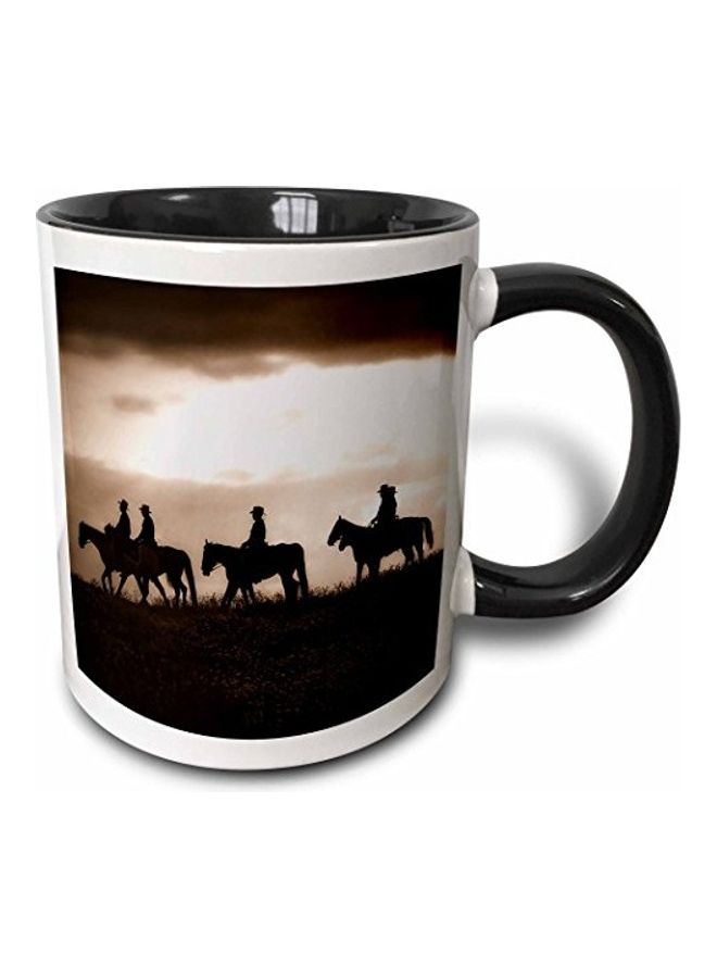 3Dروز مج مطبوع عليه عبارة "Horse Ride" متعدد الألوان