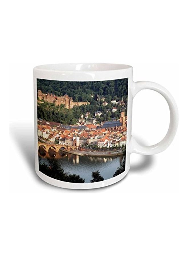 3DROSE 3D Germany Castle And Neckar River Ceramic Mug Multicolour