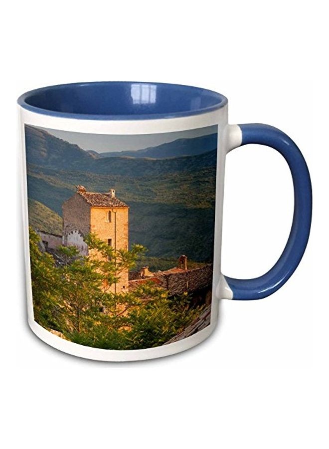 3DROSE Two Tone Ceramic Mug Blue/White