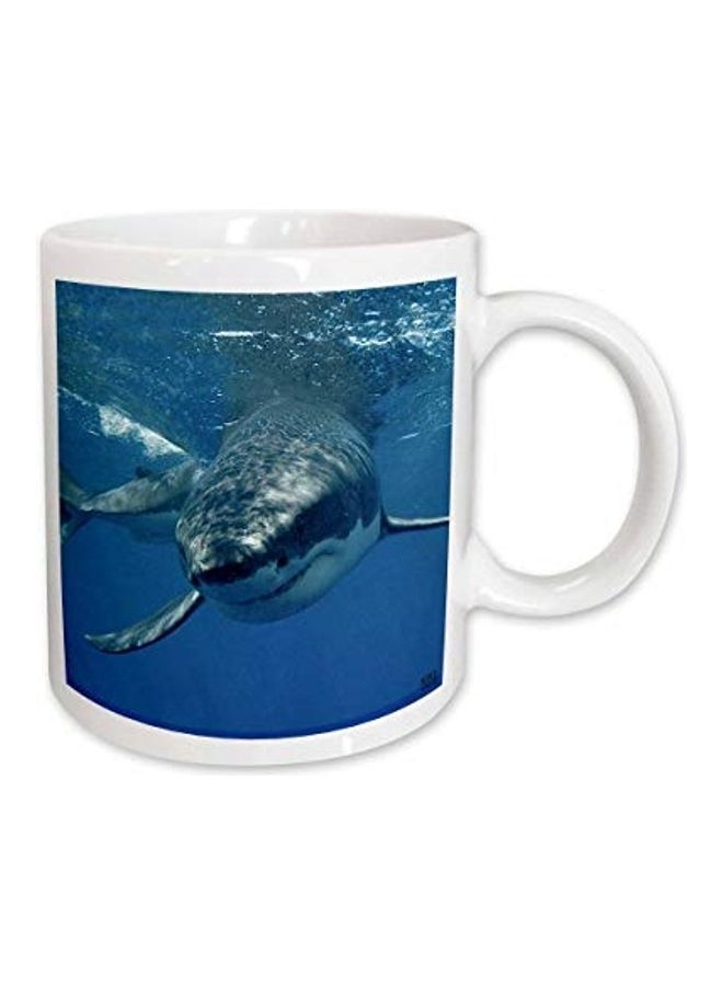 3DROSE Great White Shark Ceramic Mug White - Image 1