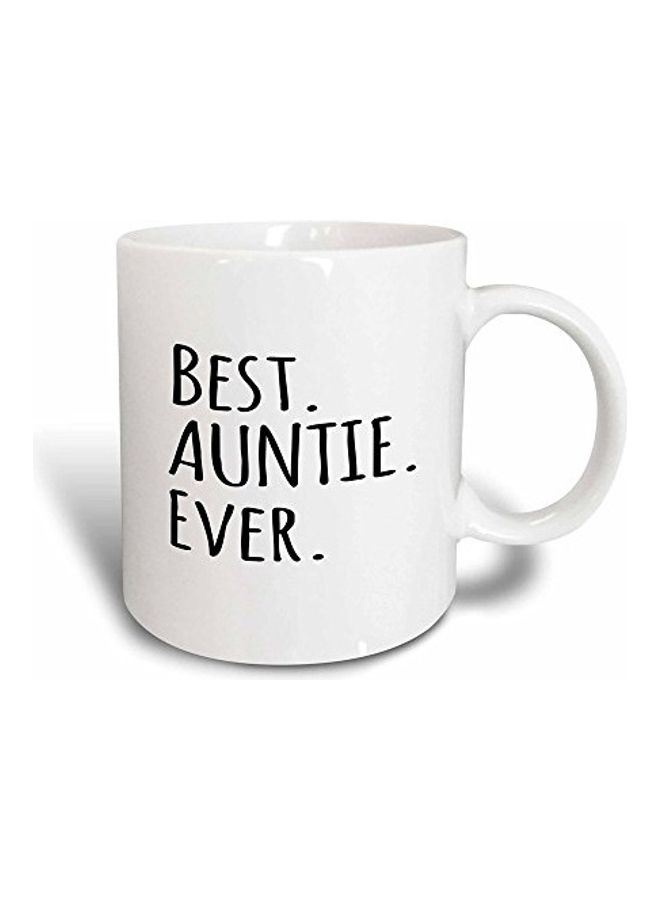 3Dروز Best Auntie Ever Mug White/Black 