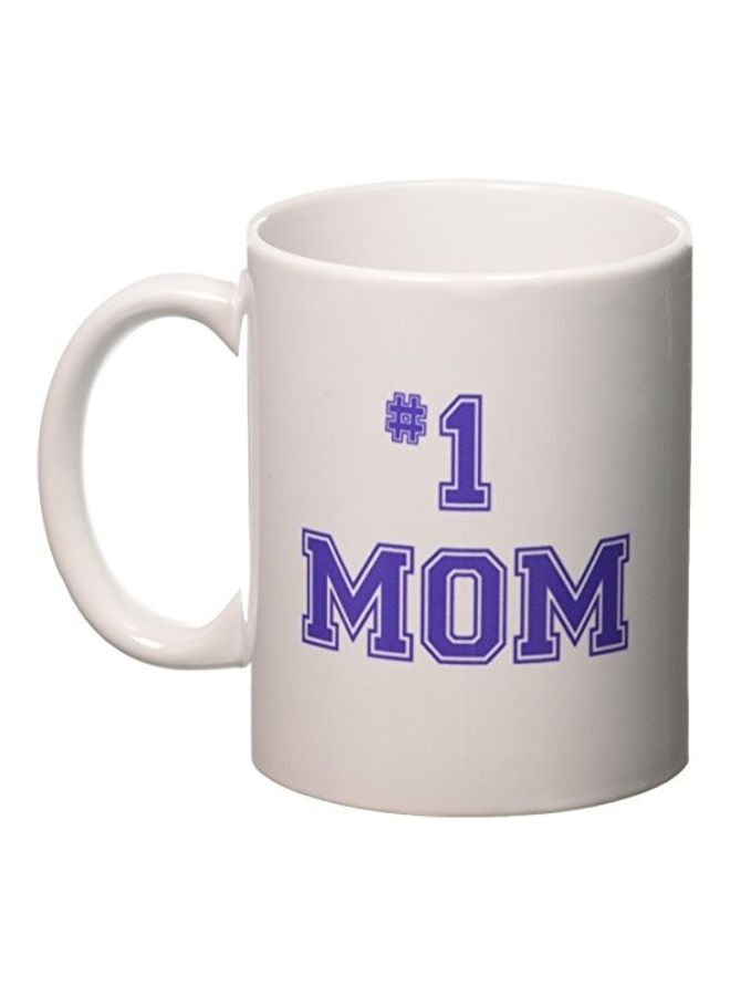 3DROSE Number One Mom Printed Ceramic Mug White  - Image 2