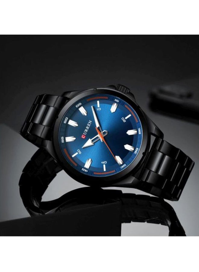 كارين ساعة يد بعقارب مقاومة للماء طراز 8320 - مقاس 46 مم - لون أسود للرجال - Image 3