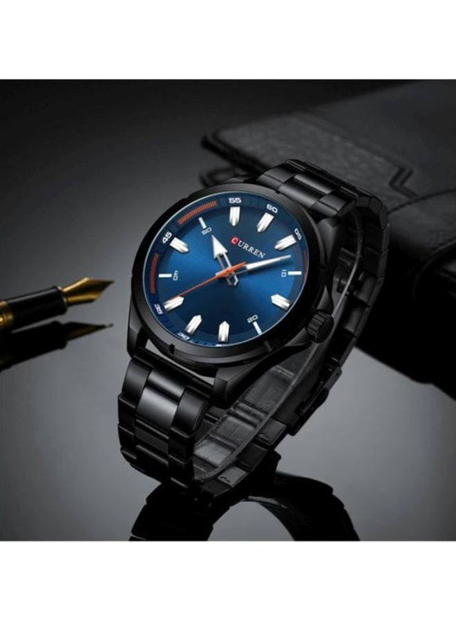 كارين ساعة يد بعقارب مقاومة للماء طراز 8320 - مقاس 46 مم - لون أسود للرجال - Image 2