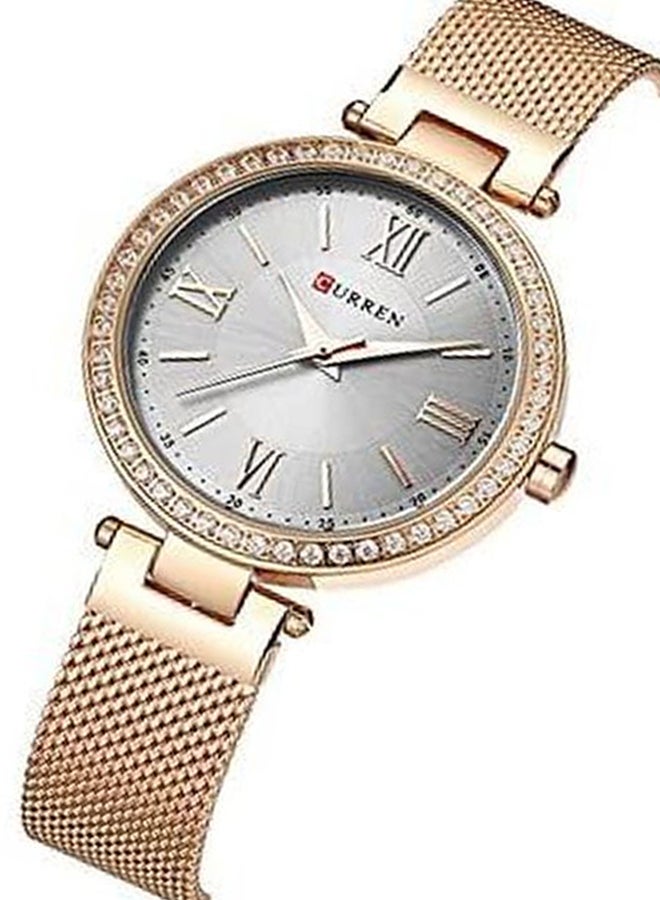 CURREN - Women's Water Resistant Analog Watch 9011 - 35 mm - Rose Gold - Image 1