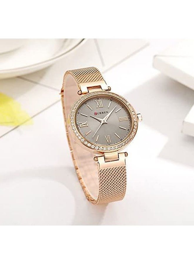 CURREN - Women's Water Resistant Analog Watch 9011 - 35 mm - Rose Gold - Image 1
