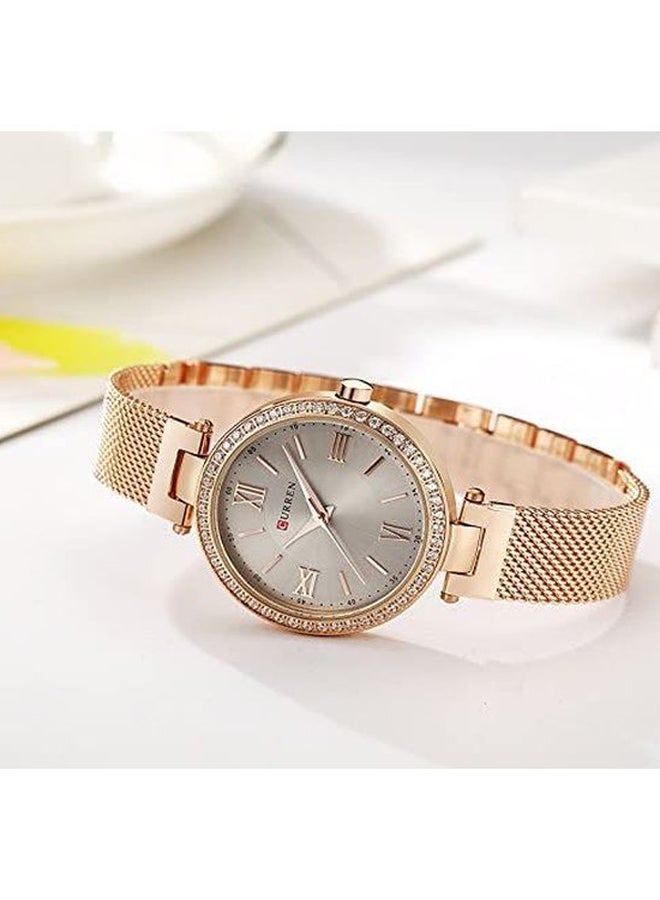 CURREN - Women's Water Resistant Analog Watch 9011 - 35 mm - Rose Gold - Image 1