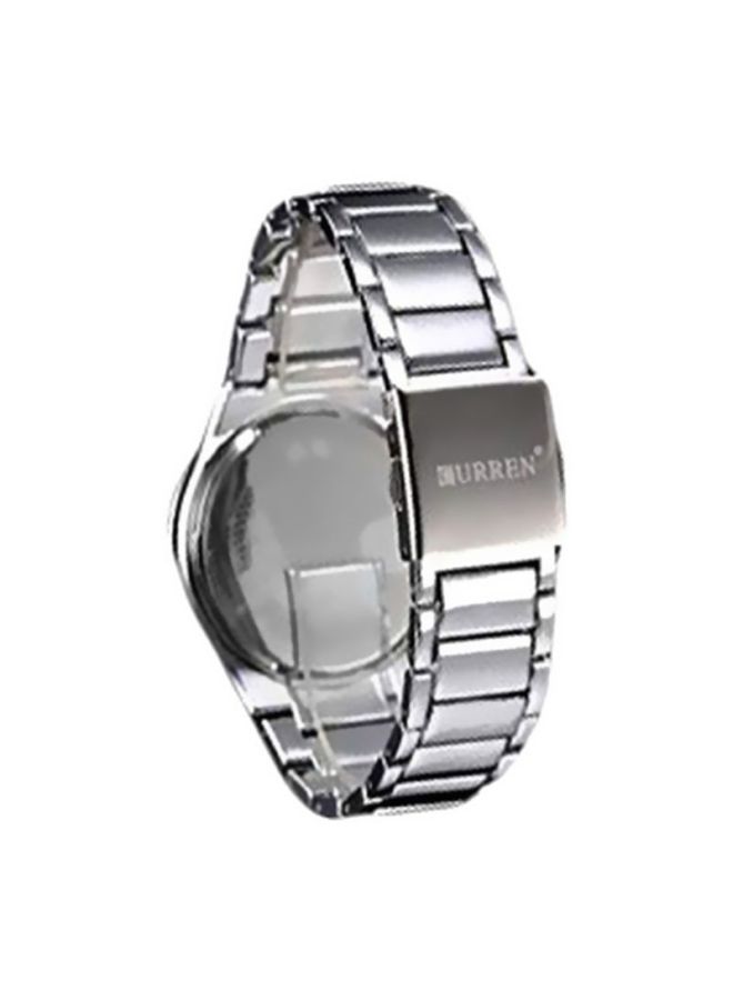 كارين ساعة يد بعقارب مقاومة للماء طراز 8106 - 40 مم - فضي للرجال - Image 2