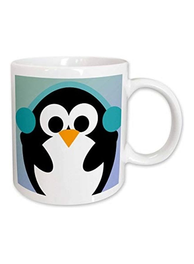 3DROSE Penguin Cute Whimsical Art Ceramic Mug Multicolour