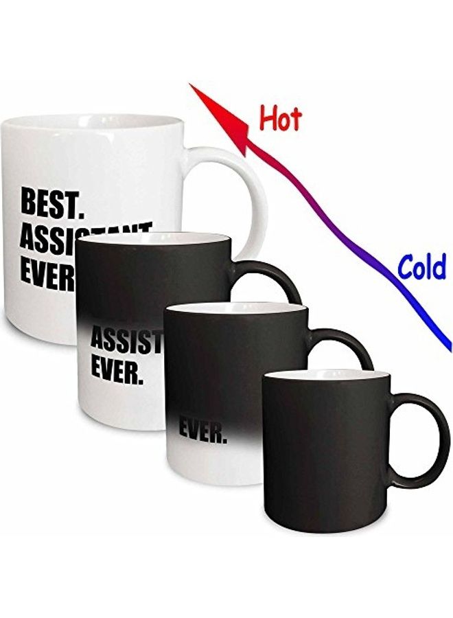 3DROSE Best Assistant Ever Printed Magic Mug White/Black - Image 3
