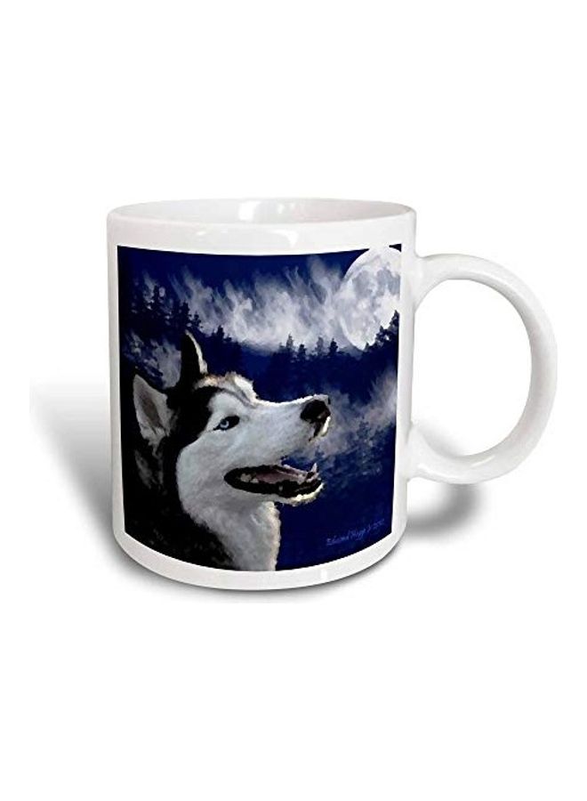 3Dروز مج قهوة سحري من السيراميك بطبعة كلب ألاسكا هاسكي تظهر عندما يملأ بسائل ساخن . متعدد الألوان - Image 1