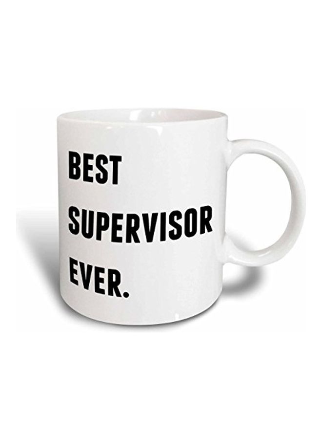 3Dروز مج سيراميك مطبوع عليه عبارة "Best Accorer Ever" أبيض