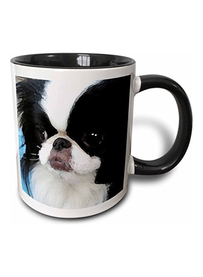 3Dروز قدح قهوة خزفي أسود/ أبيض