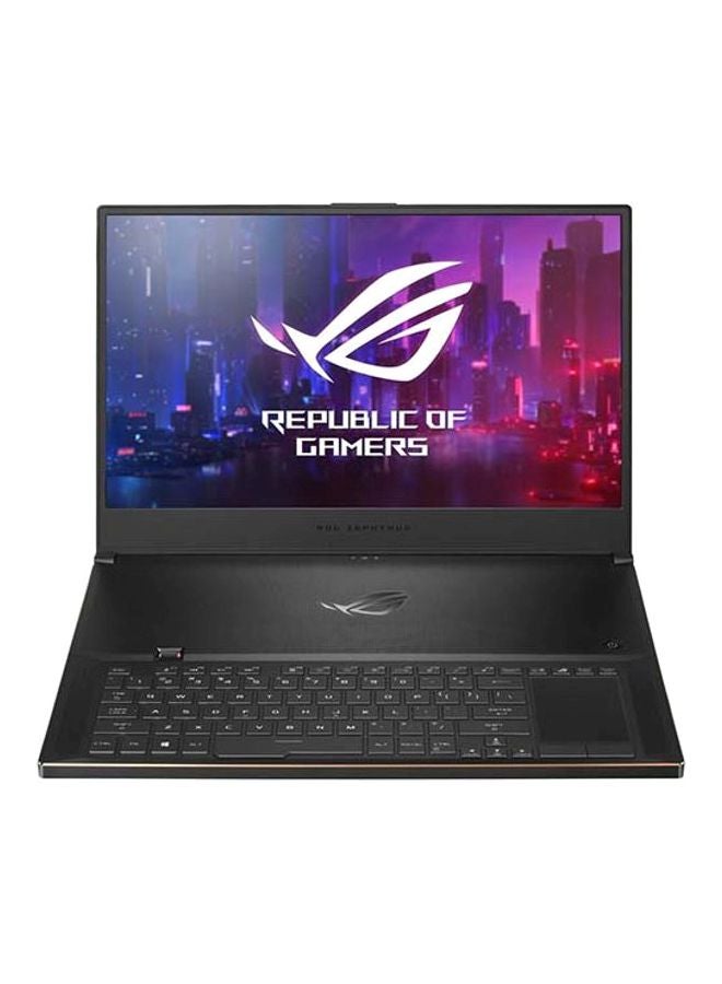 أسوس - لابتوب روج زيفروس S GX701GXR للألعاب بشاشة مقاس 17.3 بوصة ومعالج كور i7 وذاكرة رام سعة 32 جيجابايت ومحرك أقراص SSD ‏سعة 1 تيرابايت وبطاقة رسومات إنفيديا جي فورس RTX 2080Q سعة ‏8 جيجابايت معدن أسود - Image 1