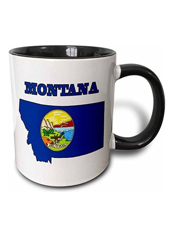 3Dروز مج بطبعة "Montana" . أسود/ أبيض/ أزرق