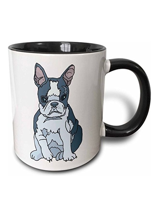 3Dروز مج من السيراميك بطبعة أبيض / أسود / أزرق