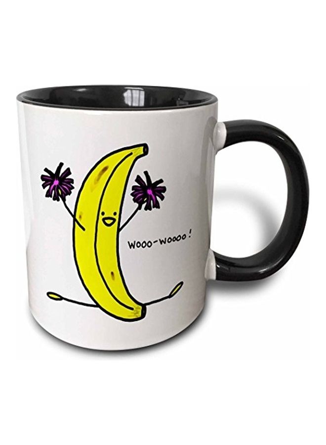 3DROSE Cartoon of Cheering Banana Mug Multicolour