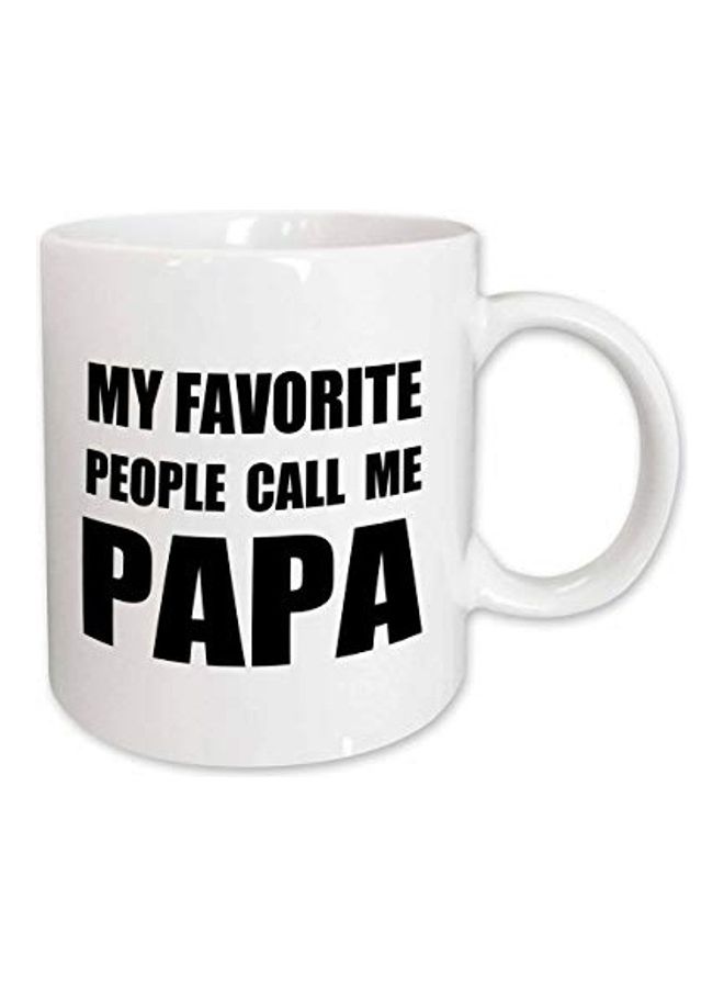 3Dروز مج بطبعة My Favorite People Call Me Papa أبيض/ أسود 