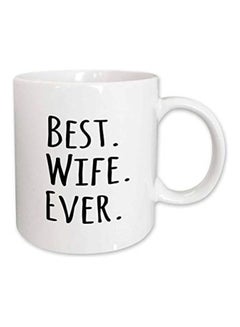 3DROSE Best Wife Ever Printed Mug White/Black 