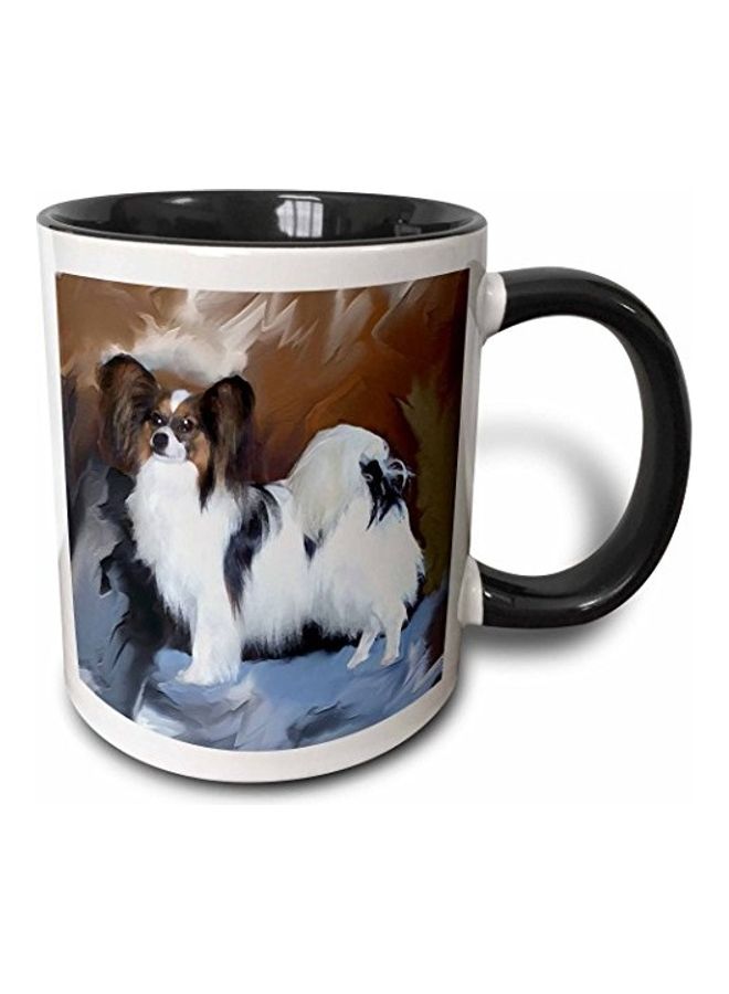 3Dروز مج بلونين بطبعة بابيليون أسود/ بني/ أبيض