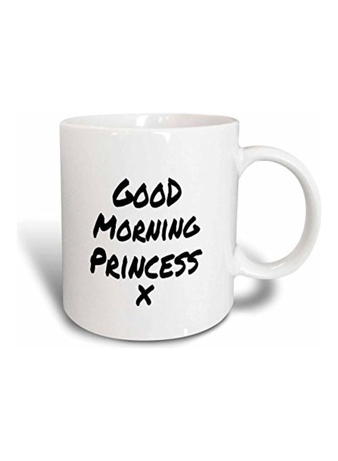 3Dروز مج قهوة بطبعة رسمة ثلاثية الأبعاد أبيض/ أسود